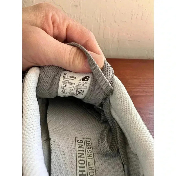 New Balance 515 Mens Sneakers Size 8.5 4E Gray Mesh & Suede Athletic Shoes - Picture 3 of 10